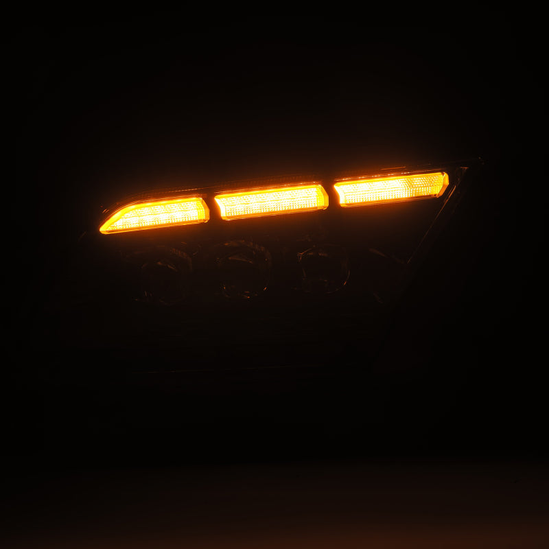 AlphaRex 13-14 Ford Mustang NOVA-Series LED Projector Headlights Blk w/Activ Lght & Seq.Sig / SB DRL 880487 *Discontinued