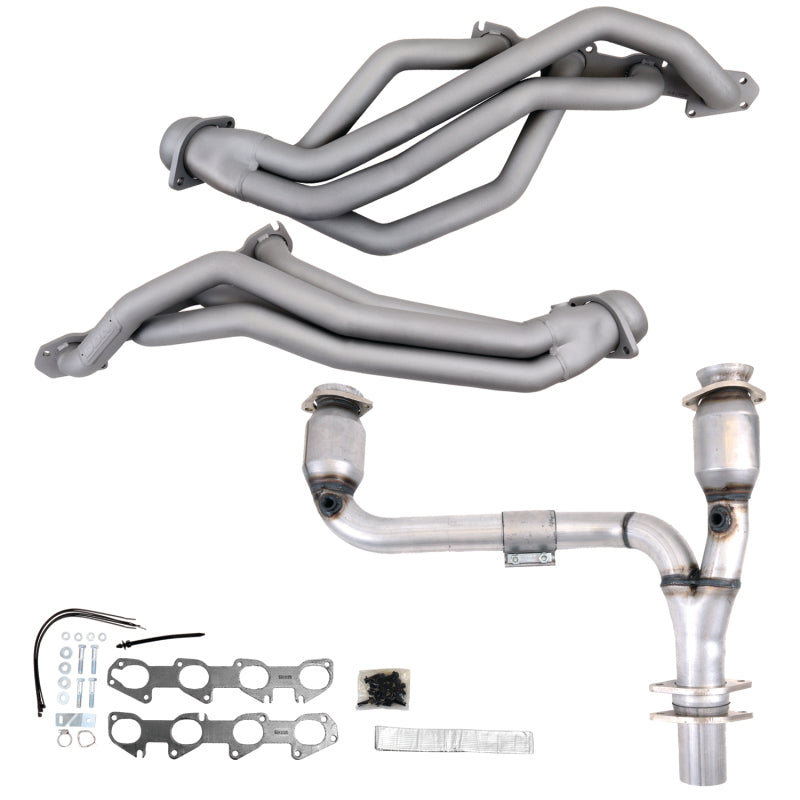 BBK 09-24 Ram 1500 Hemi 5.7L 1-3/4 Long Tube Headers w/High Flow Catted Y-Pipe (Ti Ceramic) 19502