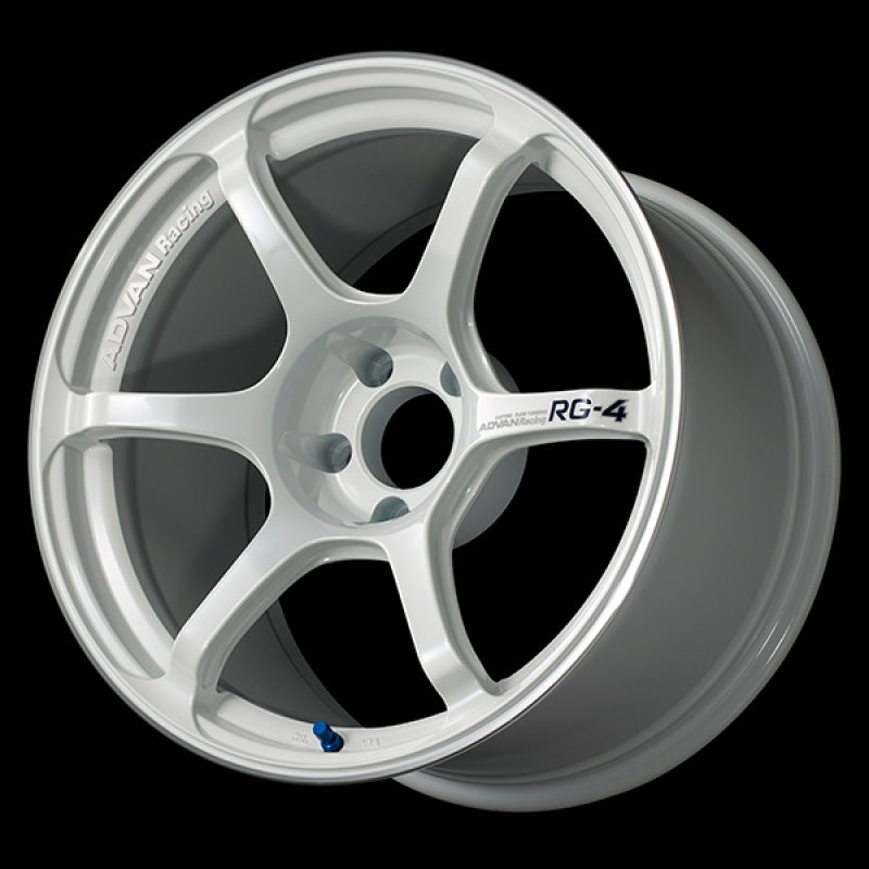 Advan RG-4 17x7.5 / +40 Offset / 5x112 / 66.5mm Bore / Racing White Metallic and Ring YA47F40MWMR