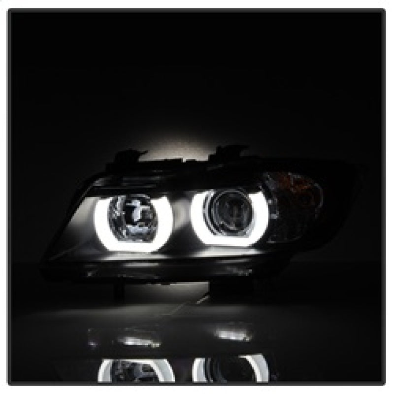 Spyder BMW E90 3-Series 06-08 4DR V2 Headlights - HID Only - Black PRO-YD-BMWE9005V2-HID-DRL-BK 5083852