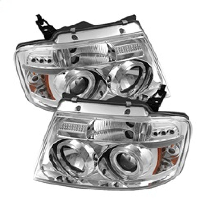 FR SPORT Spyder Ford F150 04-08 Projector Headlights Version 2 LED Halo LED Chrm...