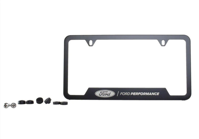 Ford Racing Stainless Steel Ford Performance License Plate Frame - Black M-1828-SS304BK