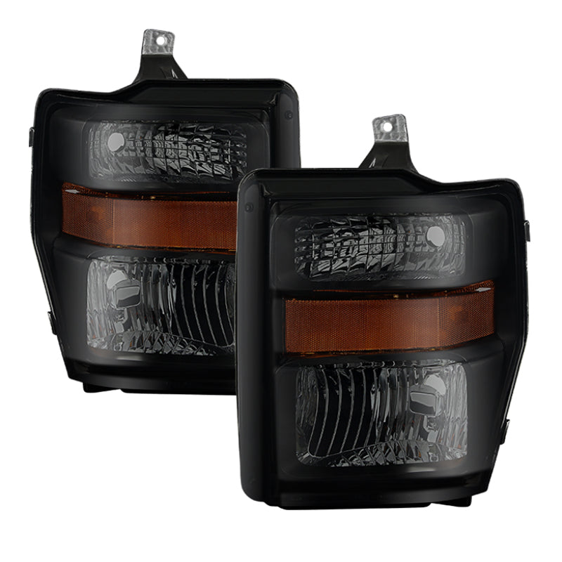 FR SPORT SPYDER Xtune Ford F250/350/450 Super Duty 08-10 OEM Headlights Black Smoked...