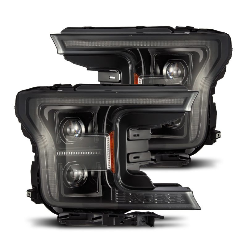 FR SPORT AlphaRex 18-20 Ford F150 PRO-Series Headlight Alpha Black w/ Seq Signal & DRL 880253...