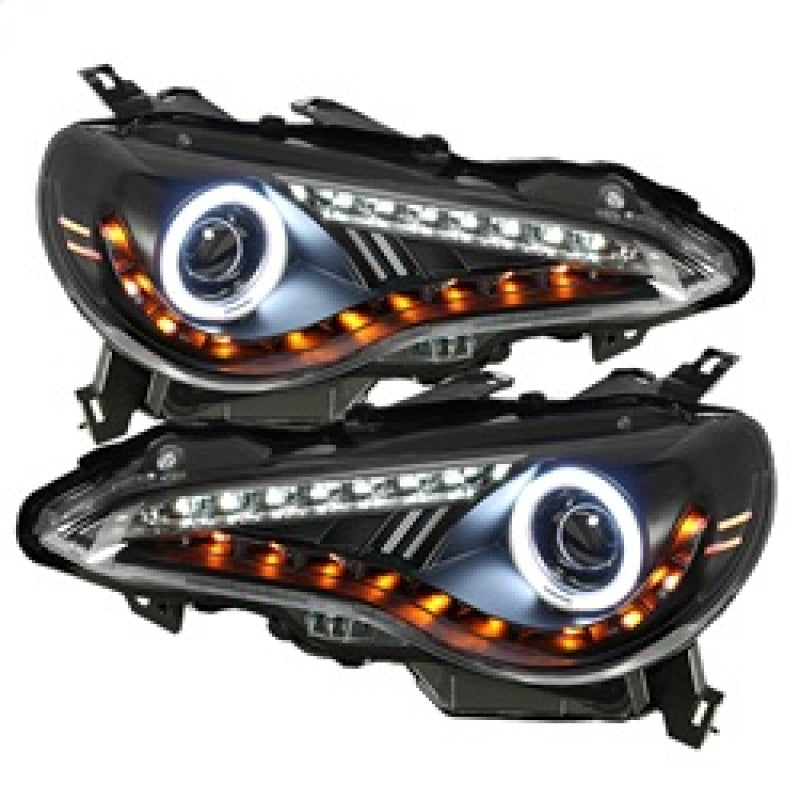 FR SPORT Spyder Scion FRS 12-14 Projector Headlights CCFL Halo DRL LED Black...