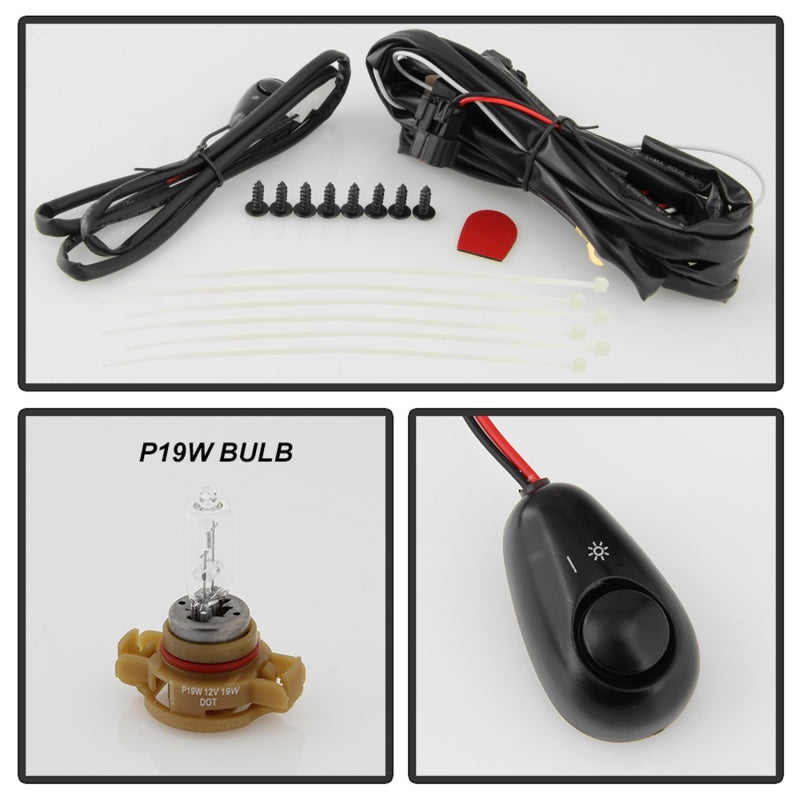 Spyder Ford Eacape 2007-2012 OEM Fog Lights w/Universal Switch- P19W(Included) - Clear 5086426