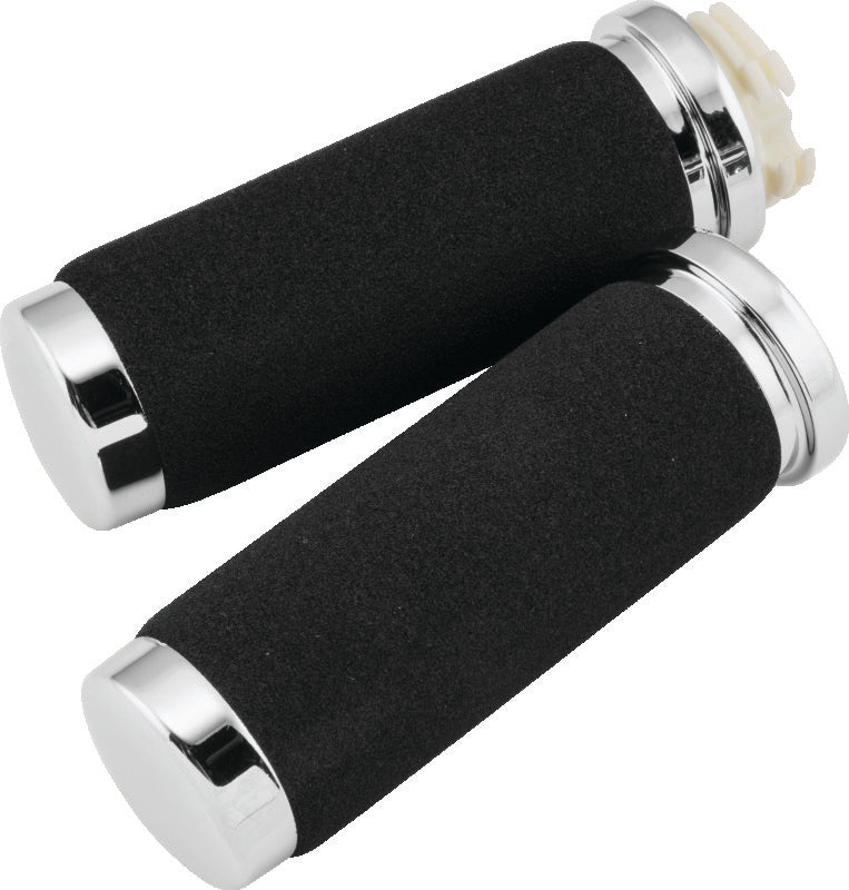 Bikers Choice 81-Up Big Twin & XL With Dual Cable Black Cushion Grips With Sleeve Pr 491310