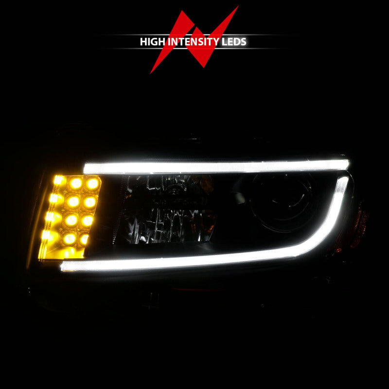 Anzo 2014-2015 Jeep Grand Cherokee Projector Headlights w/ Plank Style Desi