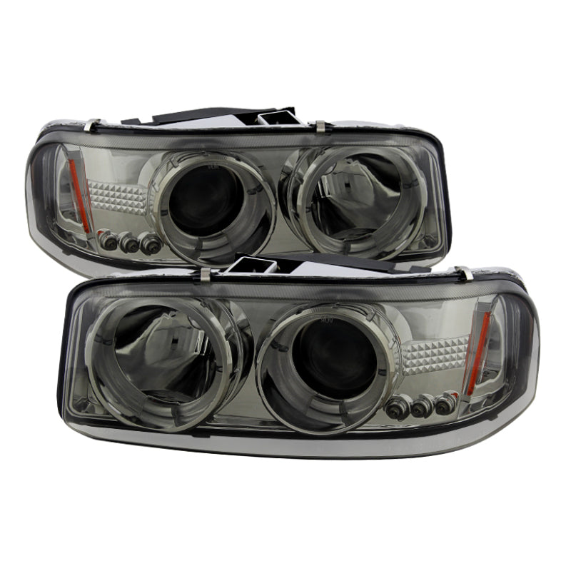 FR SPORT Spyder GMC Sierra 1500/2500/3500 99-06 Projector Headlights LED Halo LED Smoke...