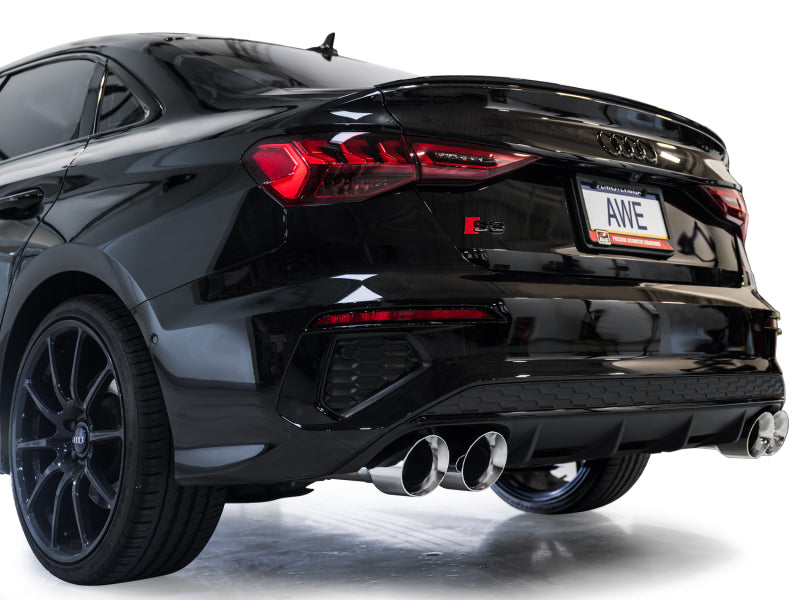 AWE Tuning AWE 22-24 Audi 8Y S3 Track Edition Exhaust  - Chrome Silver Tips 3020-42897