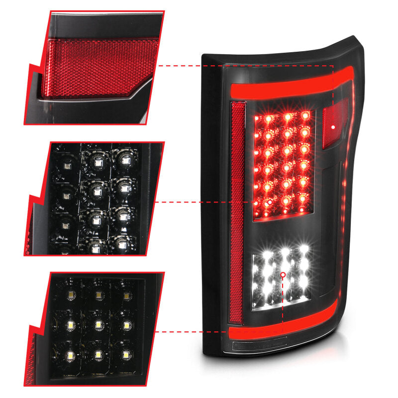 Anzo Ford F-150 15-17 L.E.D Tail Lights G2 Black