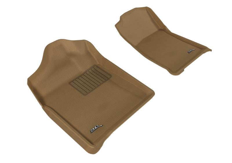 3D MAXpider 2007-2013 Chevrolet/GMC Silverado/Sierra Regular Cab Kagu 1st Row Floormat - Tan L1CH05111502