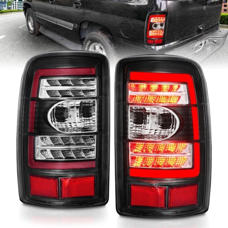 ANZO 2000-2006 Chevrolet Tahoe LED Tail Lights w/ Clear Lens Black Housing 311362