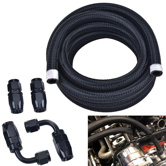 Bull Boost Performance 10AN/8AN/6AN Fitting Stainless Steel Braided Oil Fuel Hose Line Kit 5Feet...