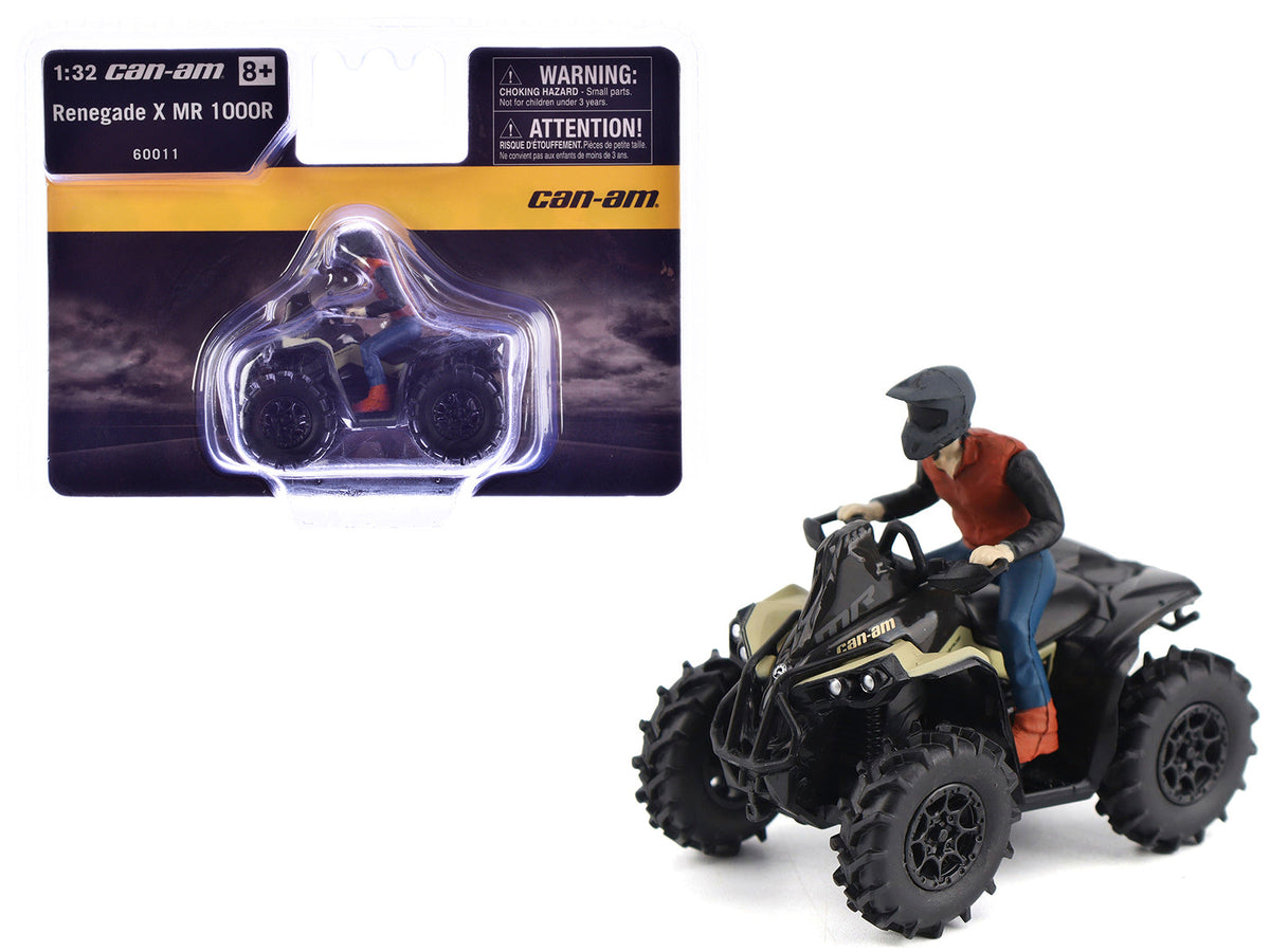 Rapid Vehicles Can-Am Renegade X MR 1000R ATV Desert Tan with Driver Figure 1/32 Diecast Model by...