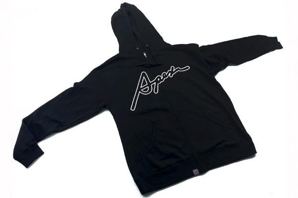 Apexi A'PEXi Cursive Zip-up - Hoodie - Black *Discontinued