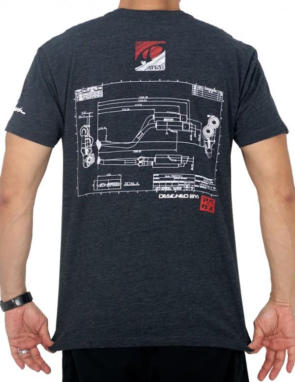 Apexi A'PEXi T-Shirt - Blueprint - Grey *Discontinued