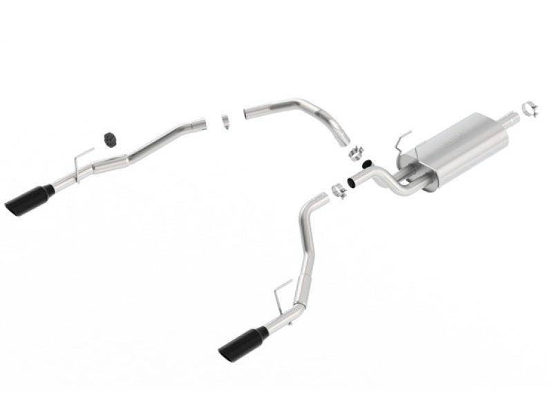 FR SPORT Borla 09-17 Ram 1500 5.7L 3in-2.5in Dual Out Pipe 4in Tip Black Chrome Cat-Back Touring...