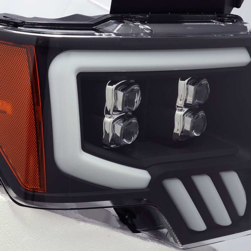 FR SPORT AlphaRex 09-14 Ford F-150 NOVA LED Proj Headlights Plank Style Matte Black w/Activ...