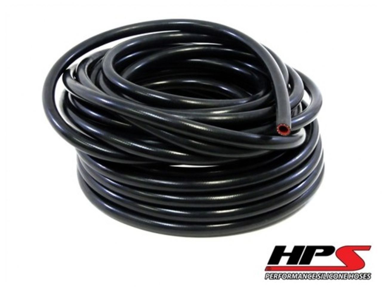 HPS 3/8" ID Black High Temp Reinforced Silicone Heater Hose Tubing, 9.5mm ID