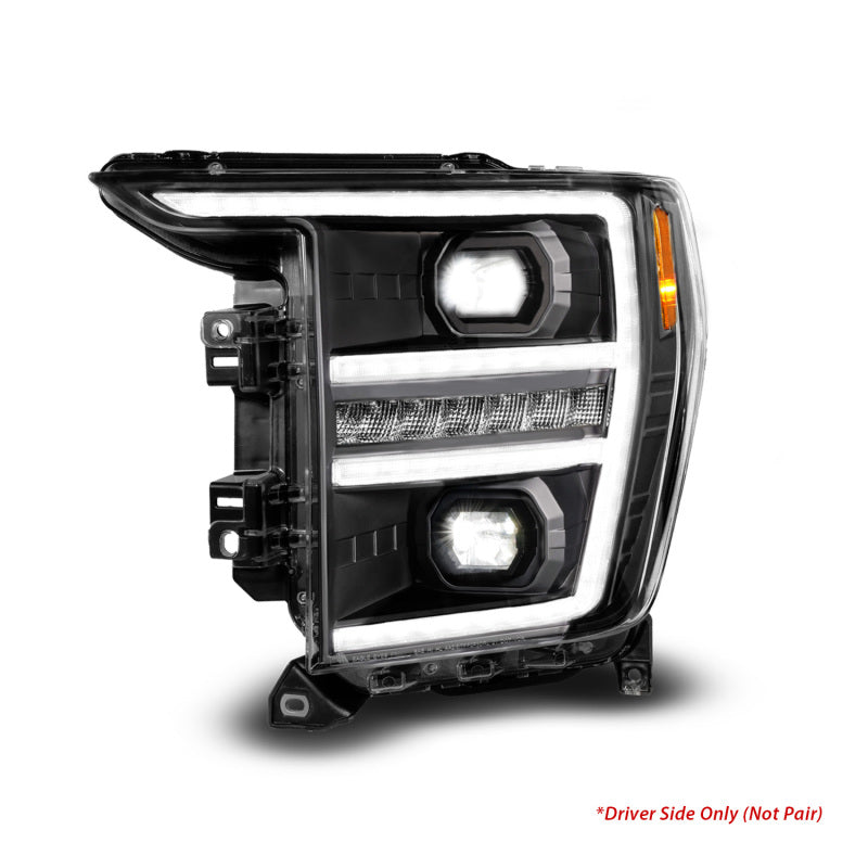 ANZO 21-23 Ford F150 LED Projector Headlight w/Switchback+Sequential - Black (Driver Side Only) 111594-L