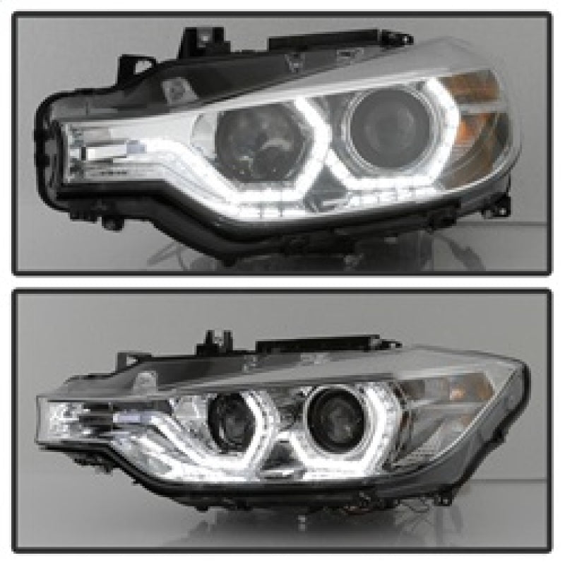FR SPORT Spyder 12-14 BMW F30 3 Series 4DR Projector Headlights - LED DRL - Chrome...