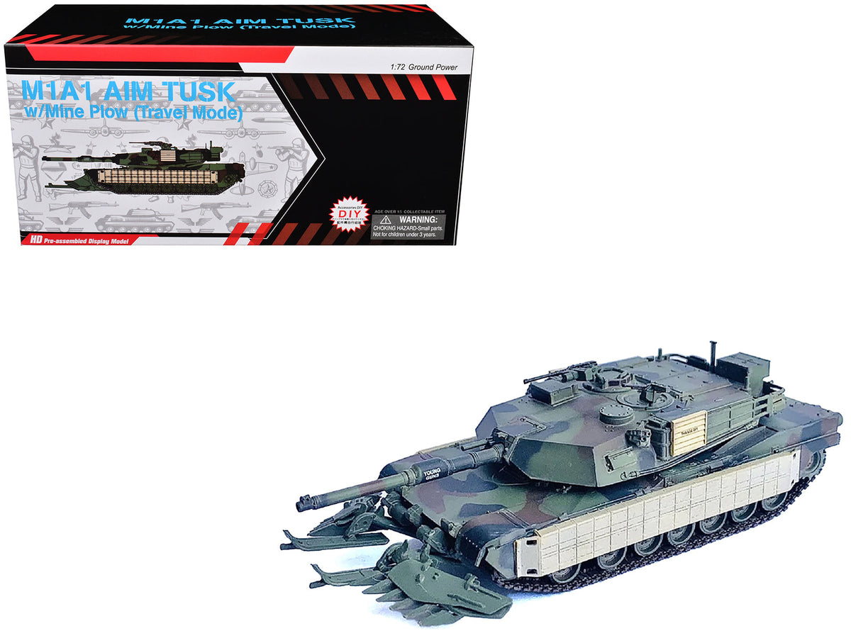 Rapid Vehicles United States M1A1 AIM TUSK (Tank Urban Survival Kit) with Mine Plow (Travel Mode)...