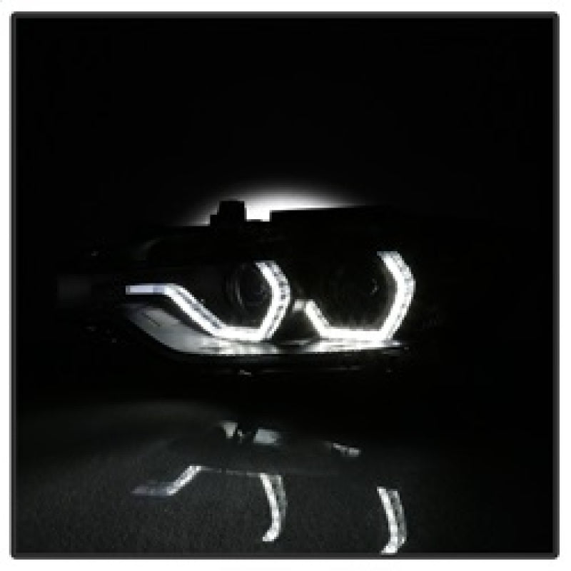 FR SPORT Spyder 12-14 BMW F30 3 Series 4DR Projector Headlights - LED DRL - Black...