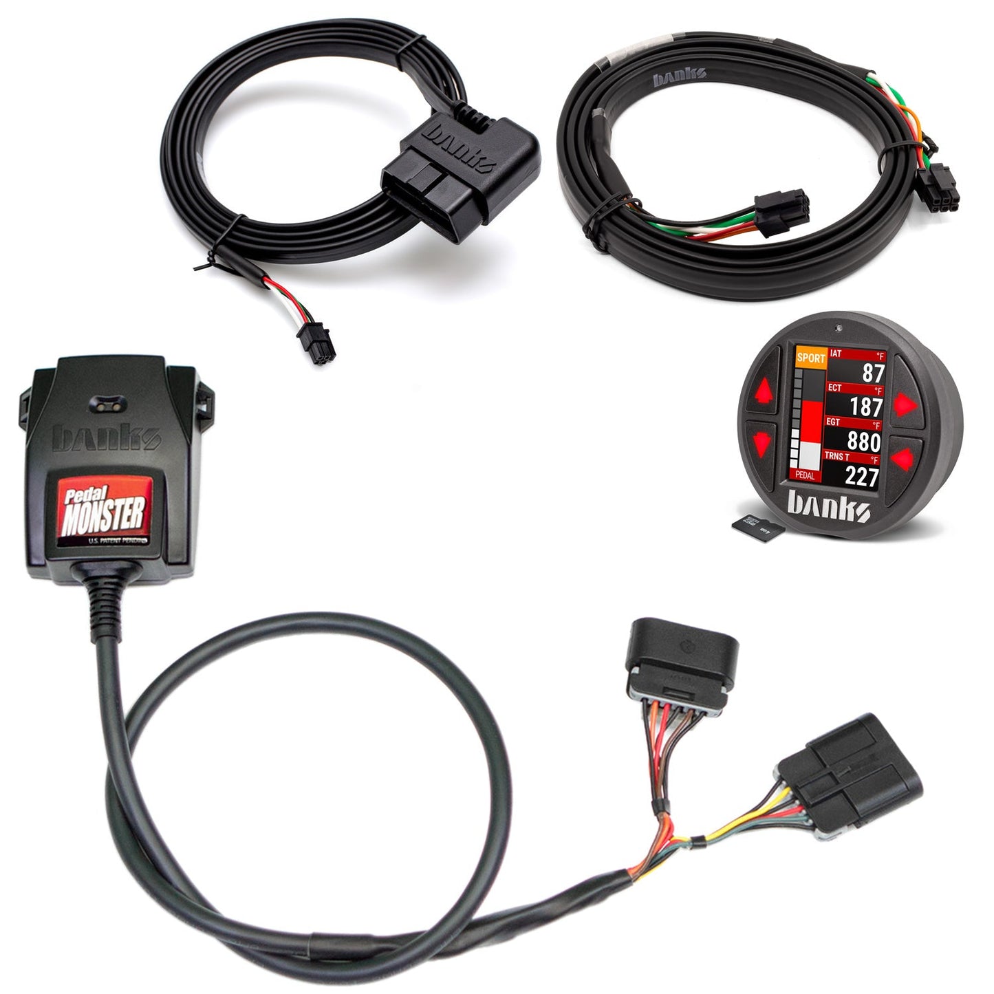 Banks Power Pedal Monster Kit Aptiv GT 150 6 Way With iDash Data Pro 64323-P