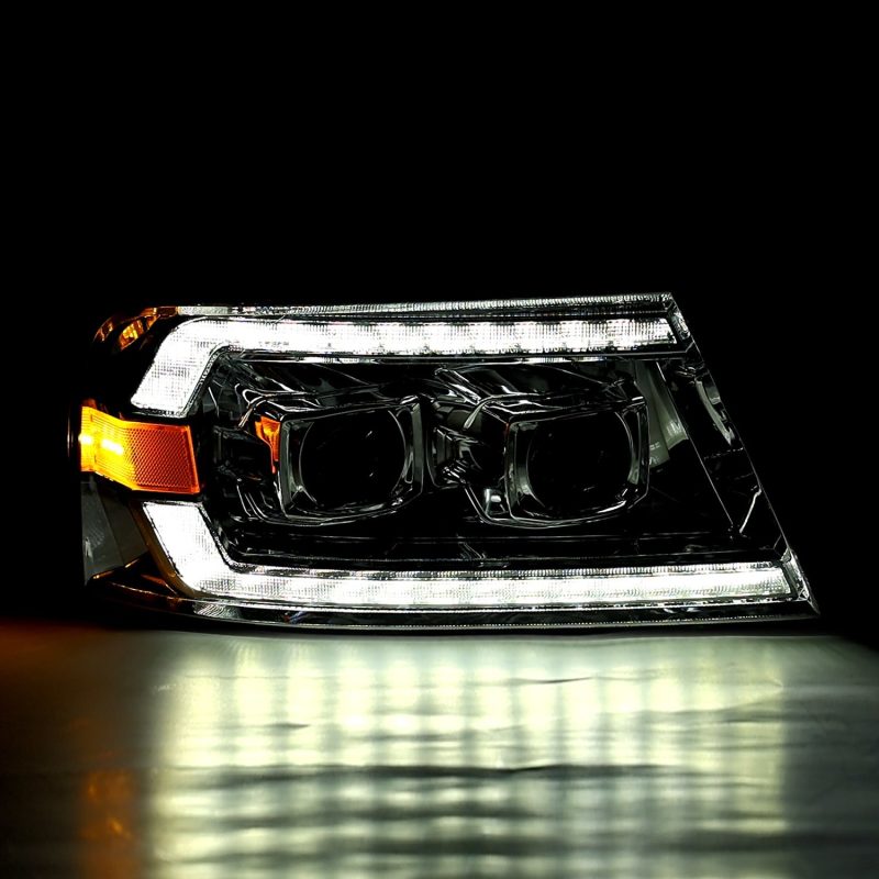 AlphaRex 06-08 Lincoln Mark LT LUXX-Series LED Projector headlights Black w/ Sequential Signal 880132 *Discontinued