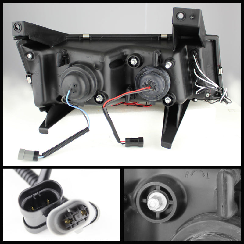 Spyder Chevy Colorado 04-12 Projector Headlights Halogen- LED Halo Blk PRO-YD-CCO04-HL-BK 5074140