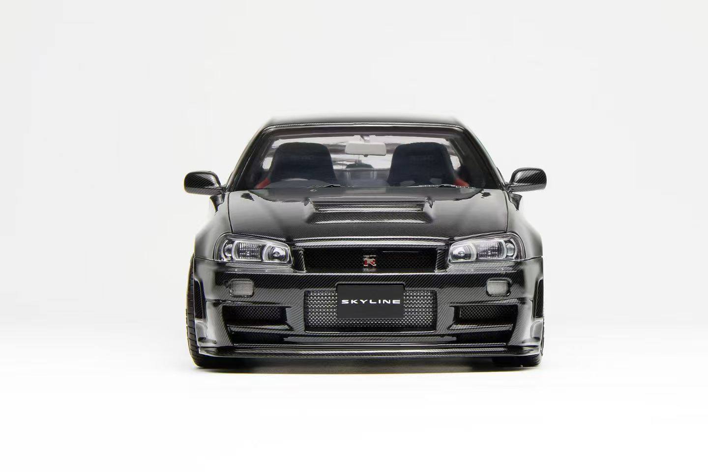 Motorhelix 1999 Nissan Skyline GT-R R34 Customized Version Full Carbon Fiber 1:18