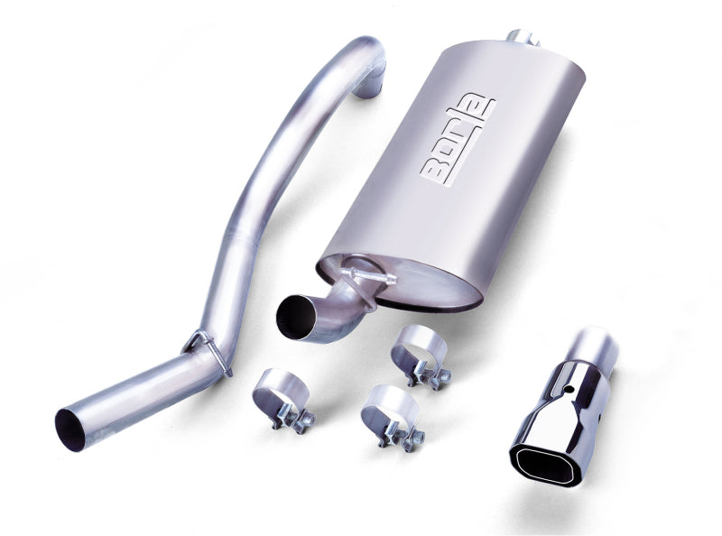 FR SPORT Borla 97-99 Jeep Wrangler 2.5/4.0L w/o Hitch Cat-Back 2.25in Single Sqr Angle Cut Phntm...