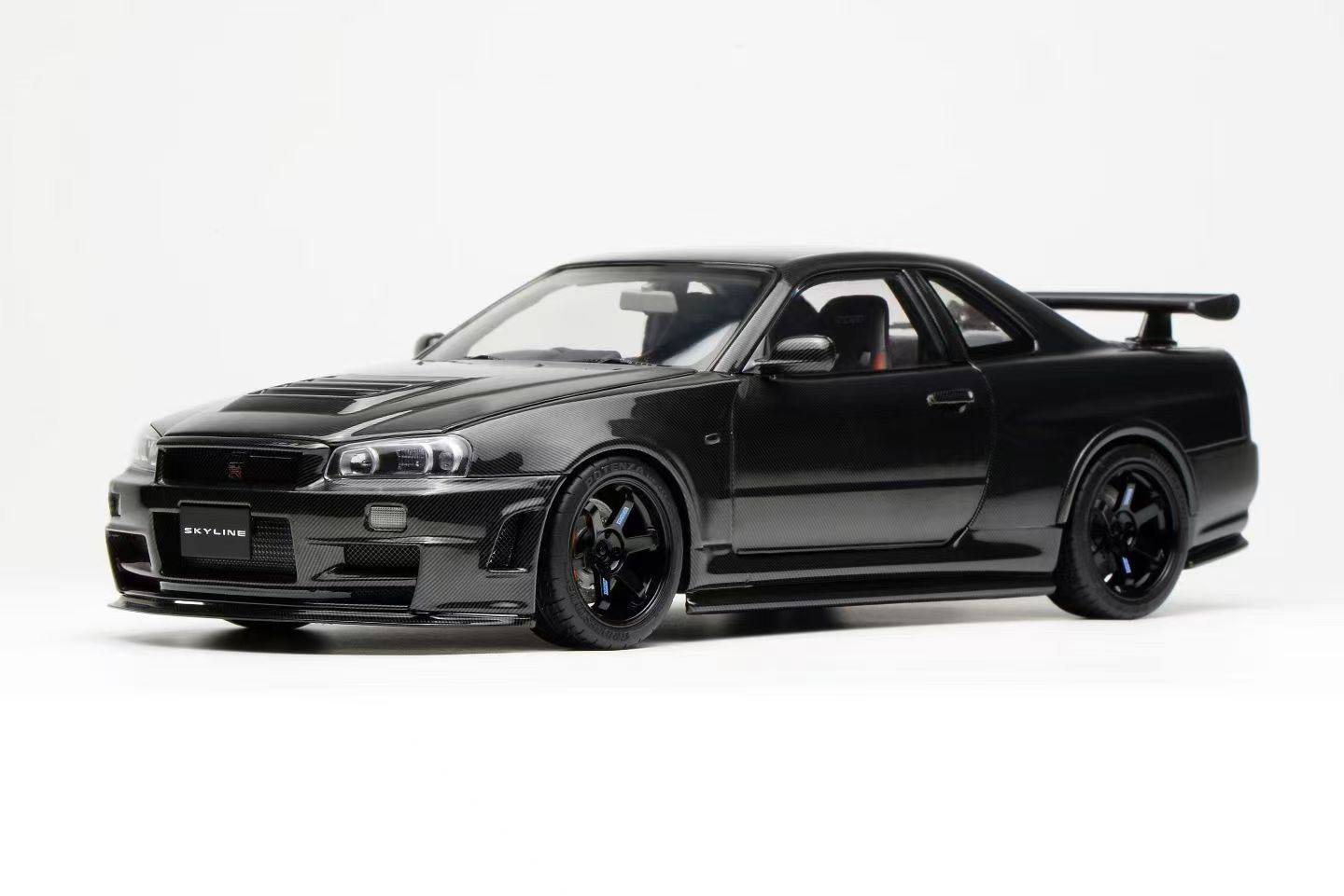 Motorhelix 1999 Nissan Skyline GT-R R34 Customized Version Full Carbon Fiber 1:18