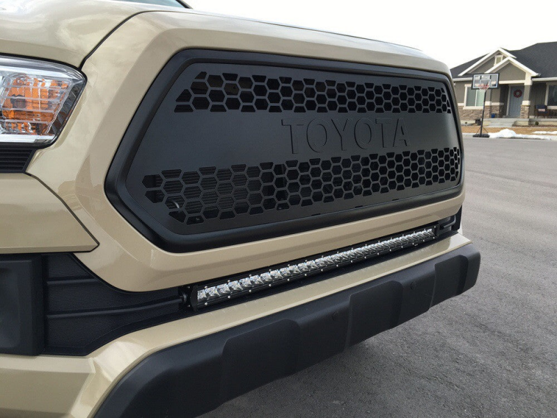 Cali Raised LED Cali Raised 2016-2023 Toyota Tacoma 32In Low Bumper Flush Slim Light Bar Kit -Blue Backlight - Tall CR2846