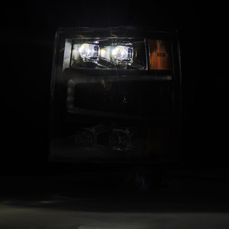 AlphaRex 04-15 Chevy 1500HD NOVA-Series LED Proj Headlights Black w/Activ Light/Seq Signal & SB DRL 880239 *Discontinued