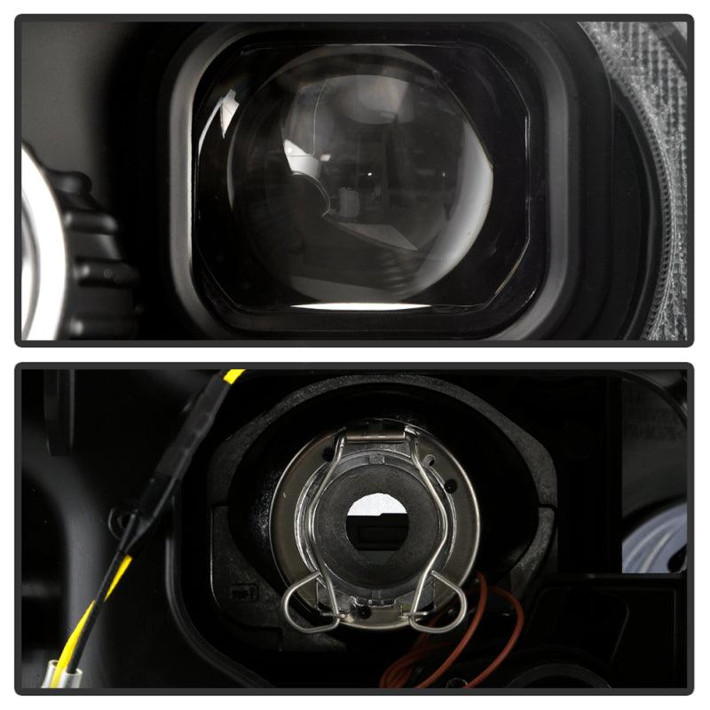 Spyder Mini Cooper 07-12 V2 Halogen Model Only Projector Headlights - Black PRO-YD-MC07V2SI-SBLB-BK 5088215