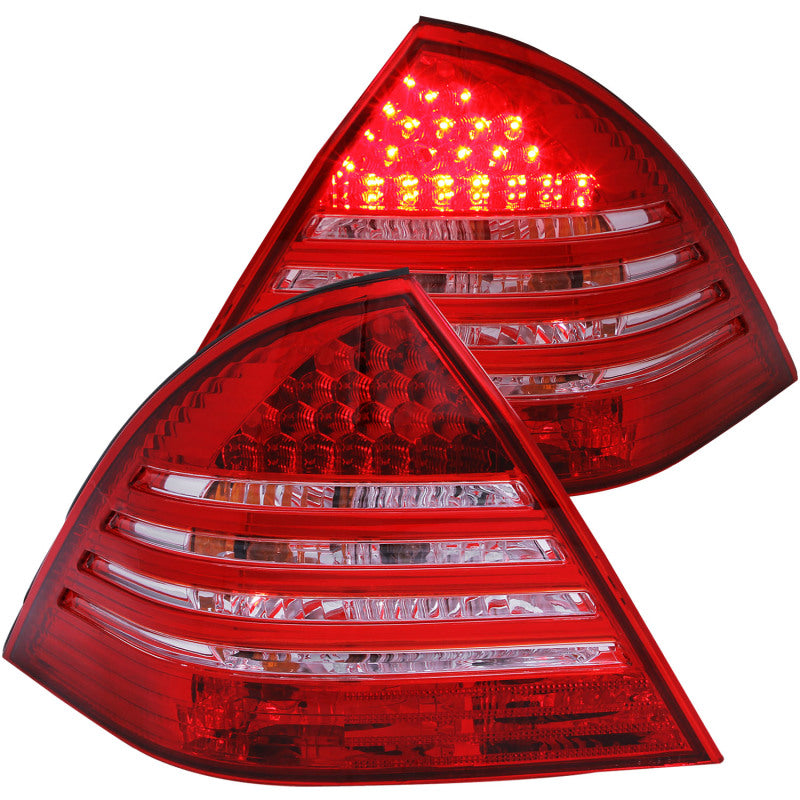 Anzo 2001-2004 Mercedes Benz C Class W203 Taillights Red/Smoke