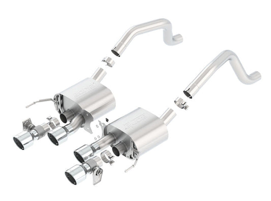 FR SPORT Borla 15 Chevy Corvette C7 ZO6 6.2L w/o AFM w/ NPP S-Type Quad RD RL IC Tips Center Rear...