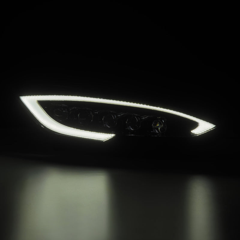 AlphaRex 12-21 Tesla Model S NOVA LED Proj Headlights Alpha-Black w/Actv Light & Seq.Sig / SB DRL 880878 *Discontinued