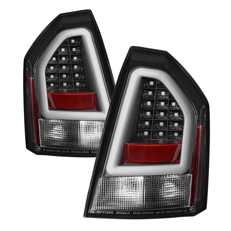 FR SPORT Spyder Chrysler 300 05-07 V2 Light Bar LED Tail Lights - Black ALT-YD-CHR305V2-LED-BK...