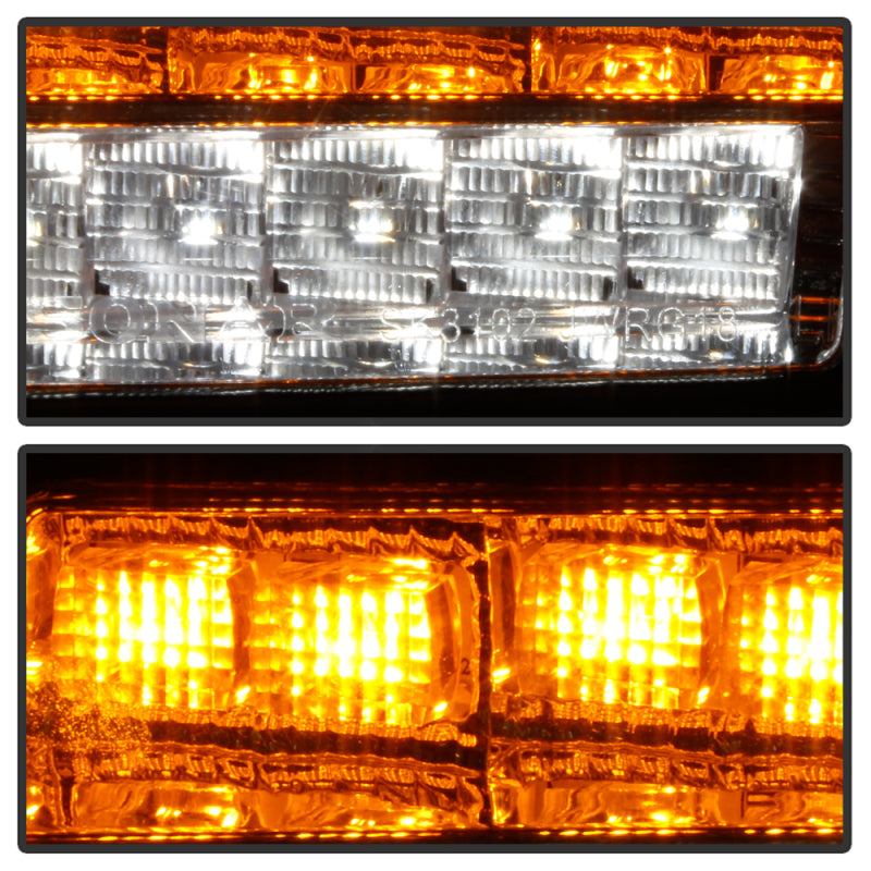 Spyder Jeep Wrangler 2018-2019 (Halogen Model Only) LED Front Bumper Lights - Seq. Signal - Chrome 5086778