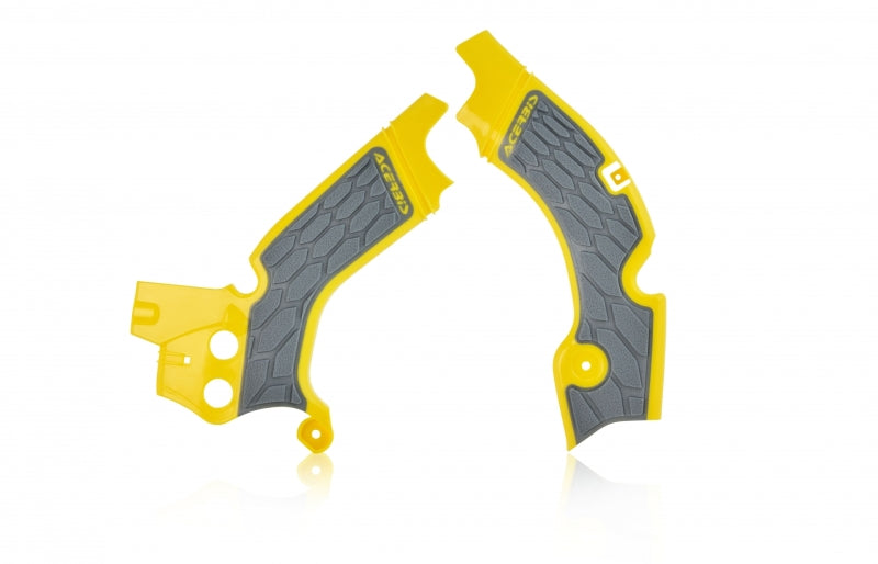 Acerbis 08-17 Suzuki RMZ450 Frame Guards- X-Grip - Yellow/Gray 2630531120