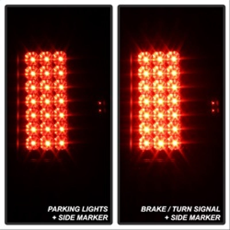 FR SPORT Spyder Ford F150 side 97-03/F250 Super Duty 99-07 LED Tail Lights Blk Smke...