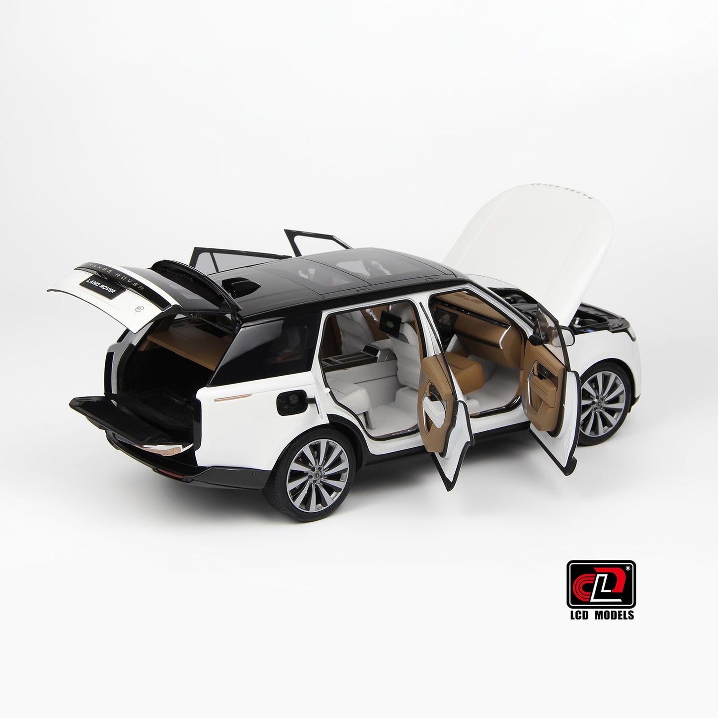 LCD 2022 Land Rover Range Rover SV Serenity White w/ Black Roof 1:18