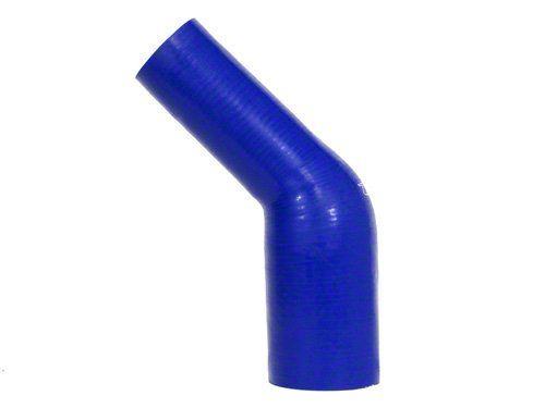 HPS 3/4" - 7/8" ID, Silicone 45 Degree Elbow Reducer Coupler Hose, High Temp 4-ply Reinforced, Blue, 19mm - 22mm ID