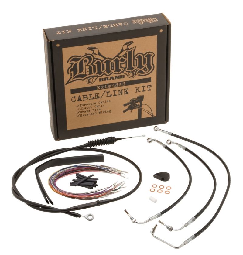 Burly Brand Burly Bradn Control Kit 16in Gorla / Louie Bar - Black B30-1288