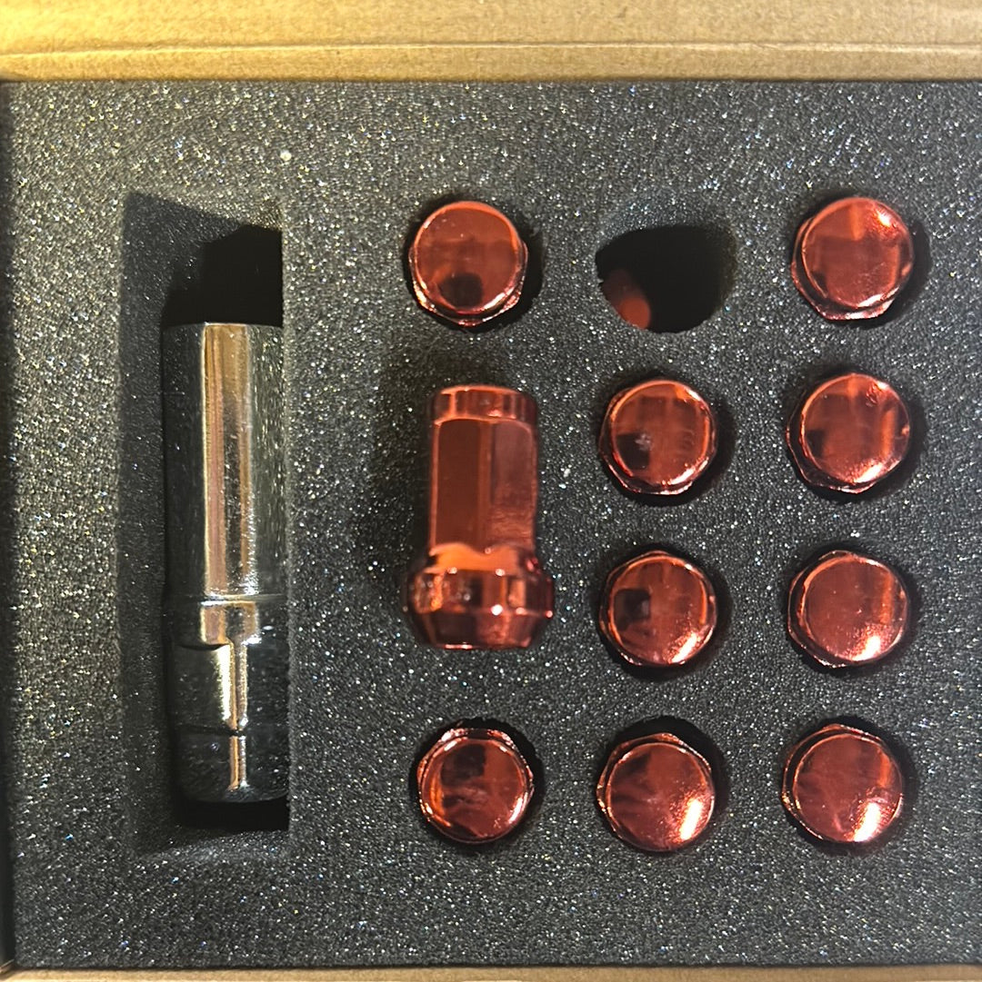 7 sided lug nuts (12x1.5) Red           NNR-LN-HP1215RD