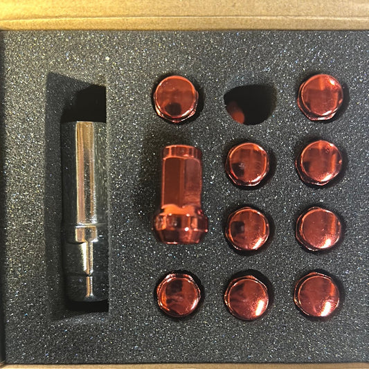 Speedzone Performance LLC 7 sided lug nuts (12x1.5) Red           NNR-LN-HP1215RD