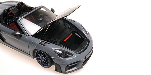 Minichamps 2024 Porsche 718 Cayman Spyder RS w/ Weissach Package Arctic Grey 1:18